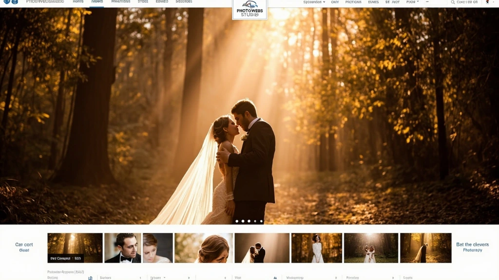 A wedding gallery hero image framed across the full viewport.
