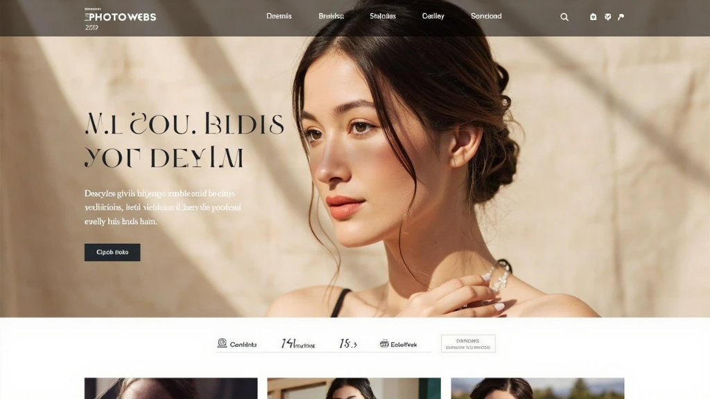 The Atelier portrait template — cream background, oversized serif name