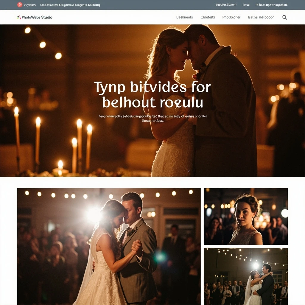 Wedding photograph anchoring a wedding photographer's testimonial